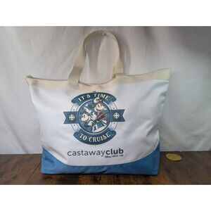 Disney Castaway Club Cruise Line "It's Time To Cruise" Zippered Tote Bag